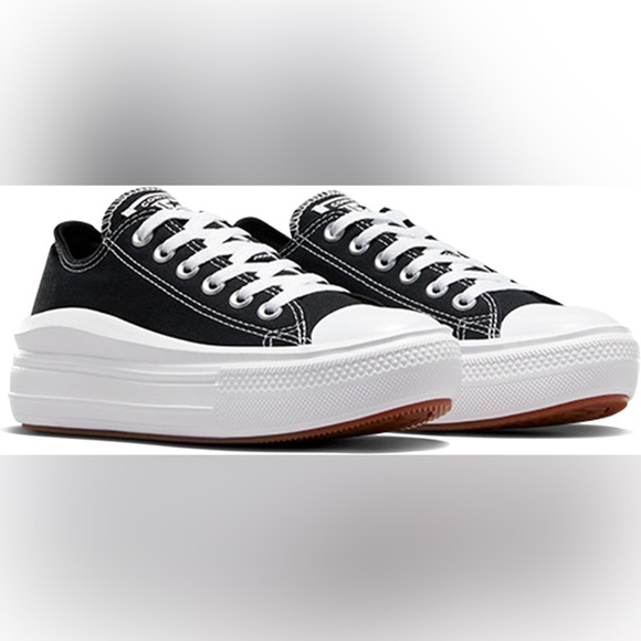 Converse Chuck Taylor All Star Move Ox trainers in black - Picture 4 of 13